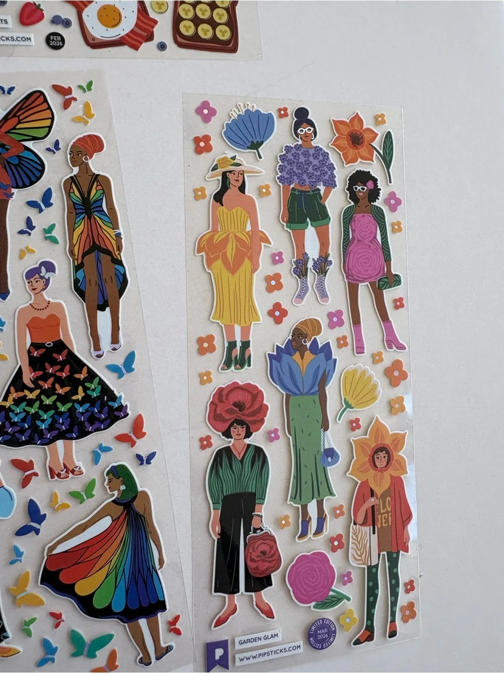 Pipsticks Colorful Decorative Sticker Sheets - Fashion & Toast - Scrapbook!